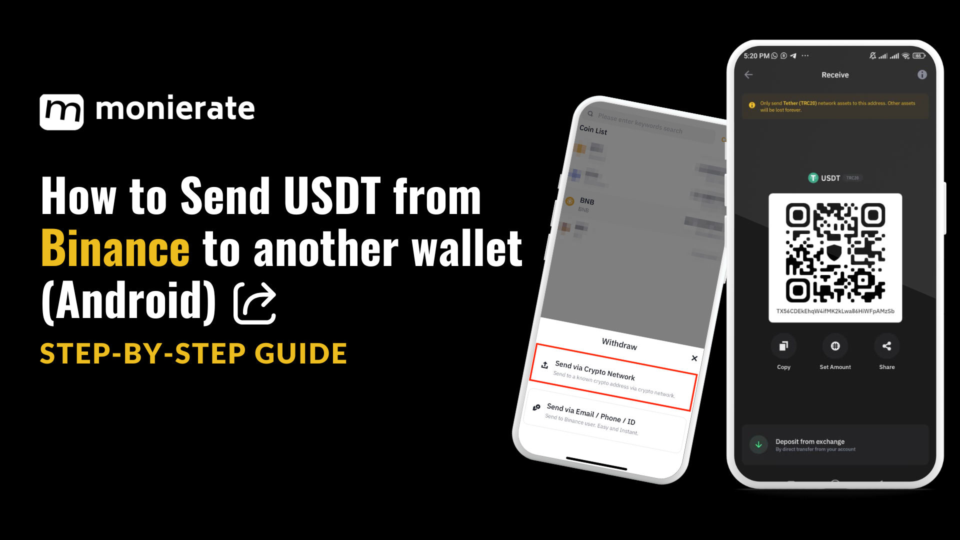How to send USDT from Binance to another wallet (Android step-by-step